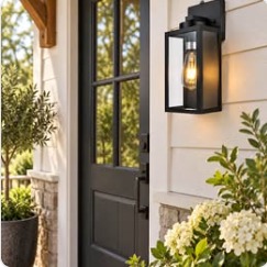 Modern Black Outdoor Wall Lantern