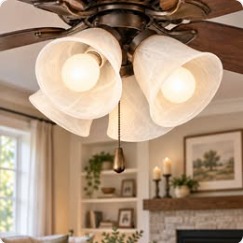 4-Light Ceiling Fan Light Kit